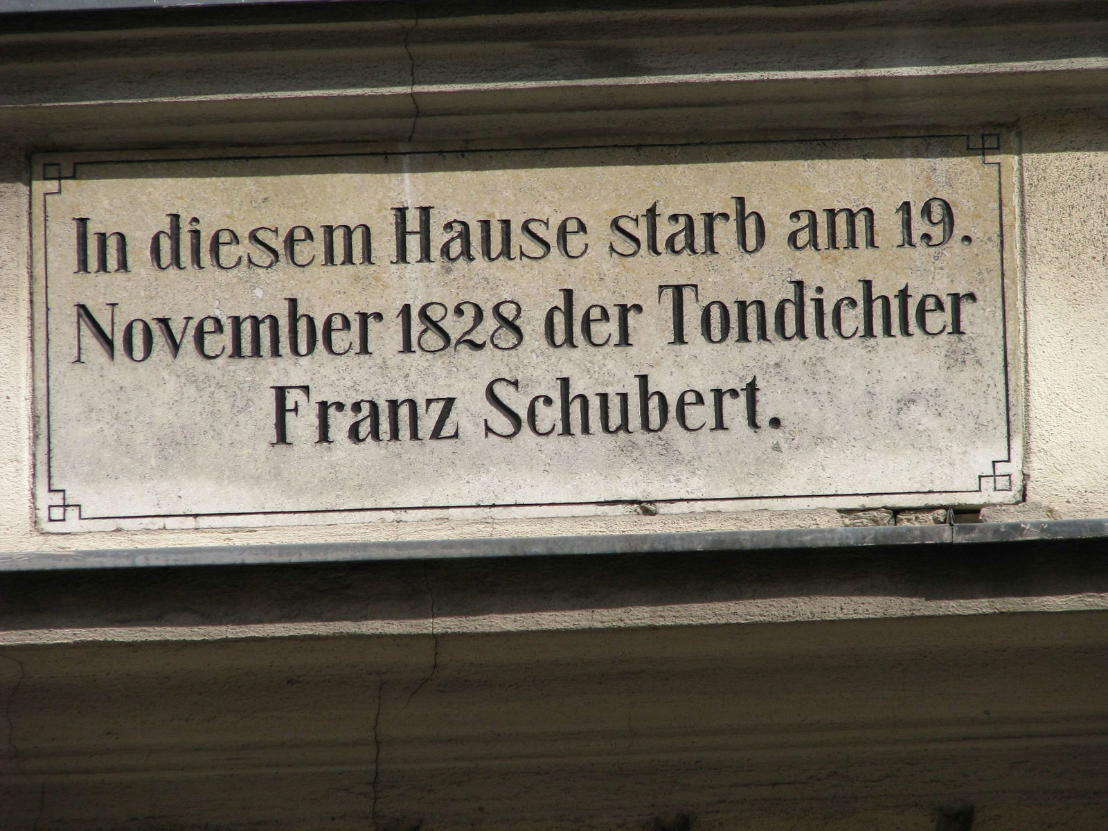 Schubert Sterbewohnung