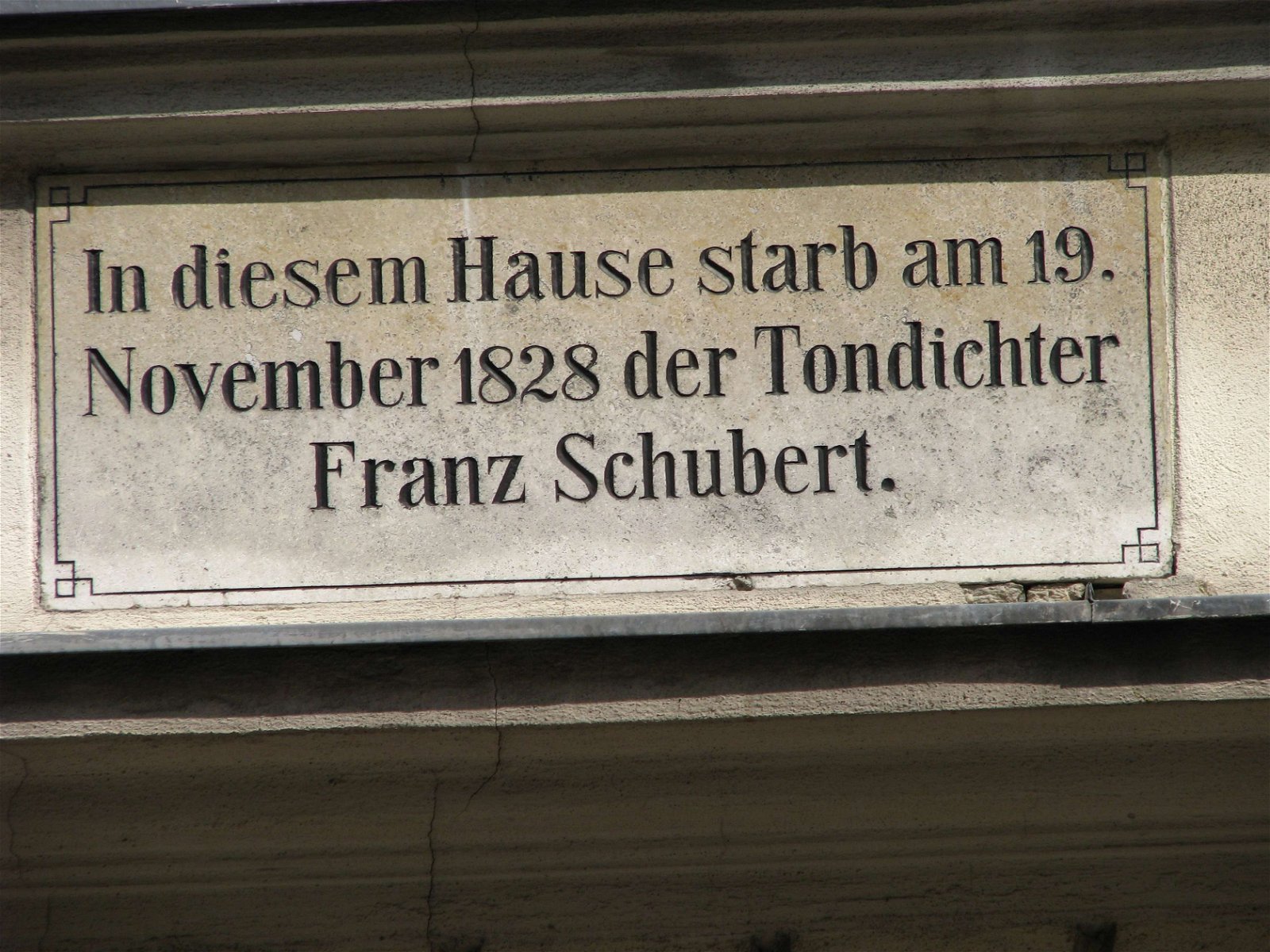 Schubert Sterbewohnung