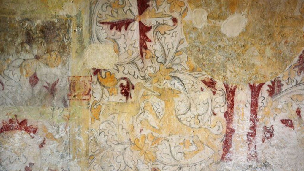 Permanant Exhibition of early 16th century wall paintings in the upper rooms