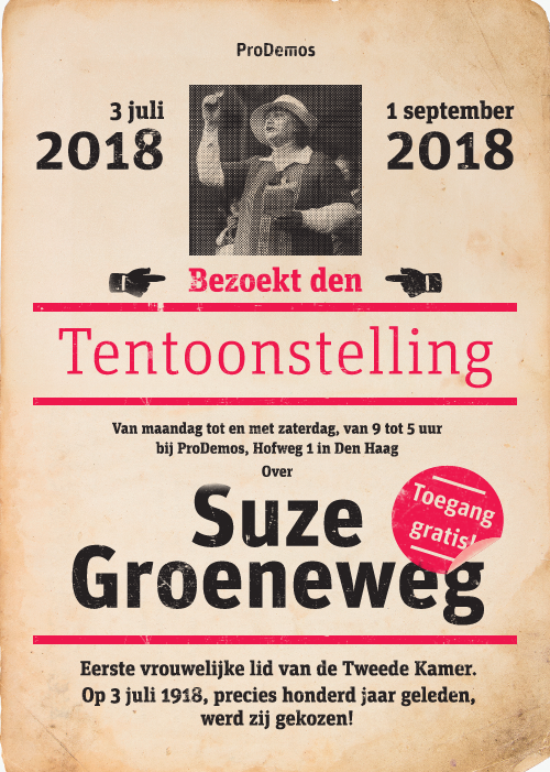 Suze Groeneweg, de eerste vrouw in de Tweede Kamer - Tentoonstelling in