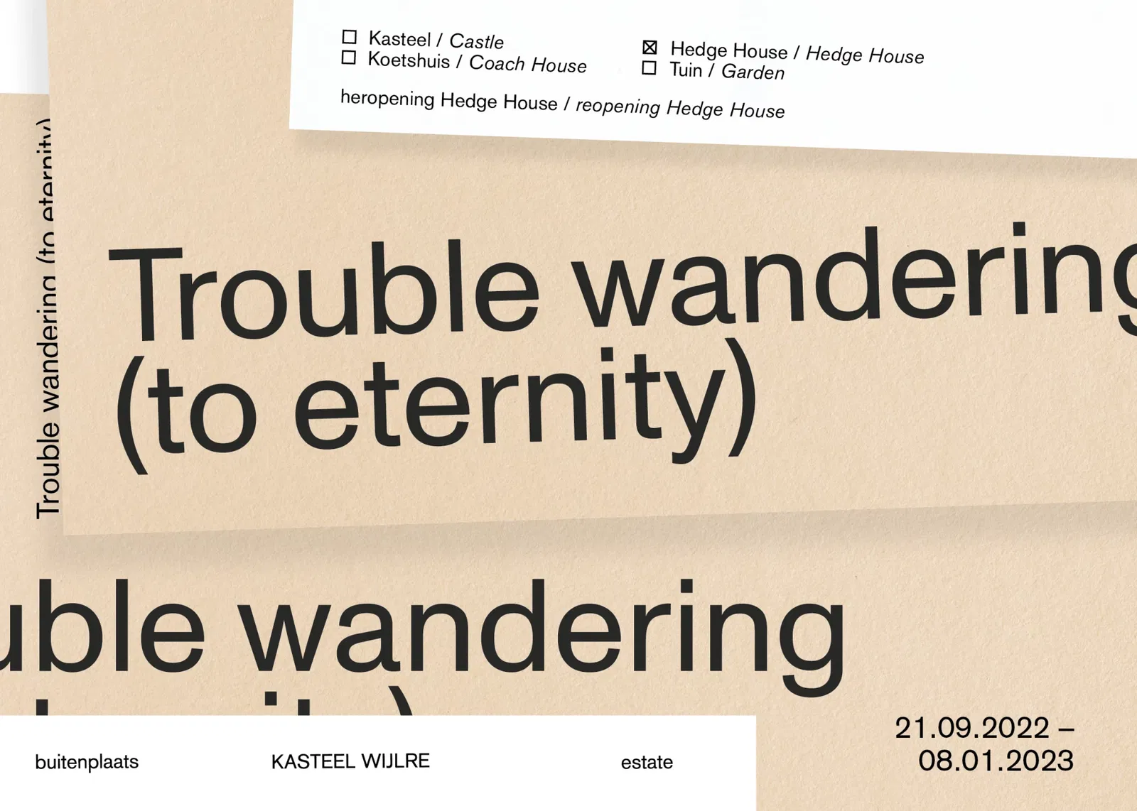 Trouble wandering (to eternity)
