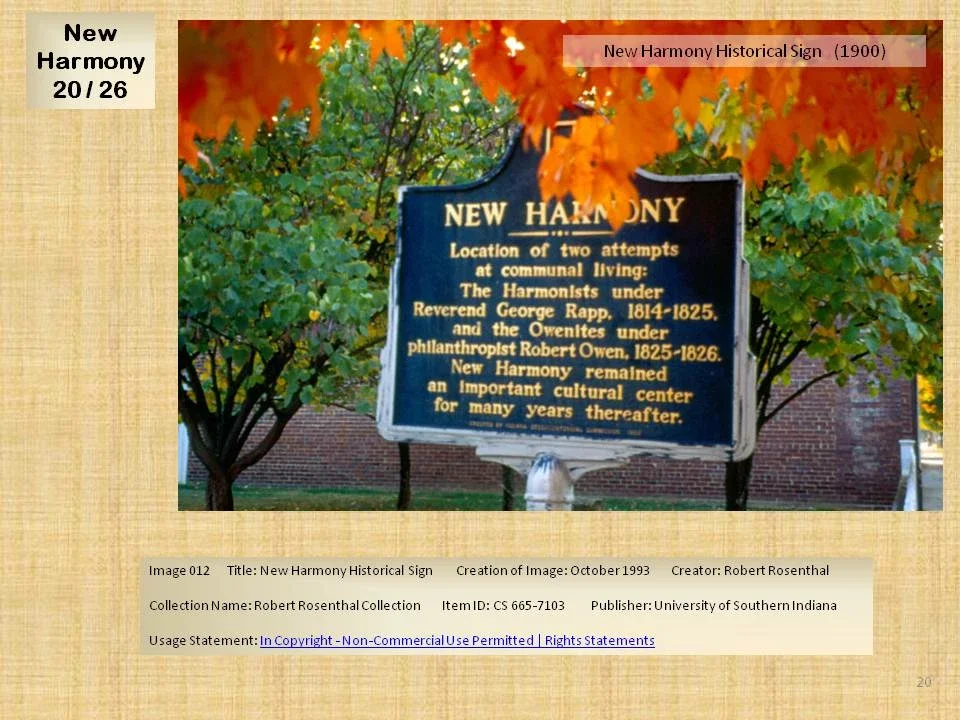 New Harmony digital exhibition