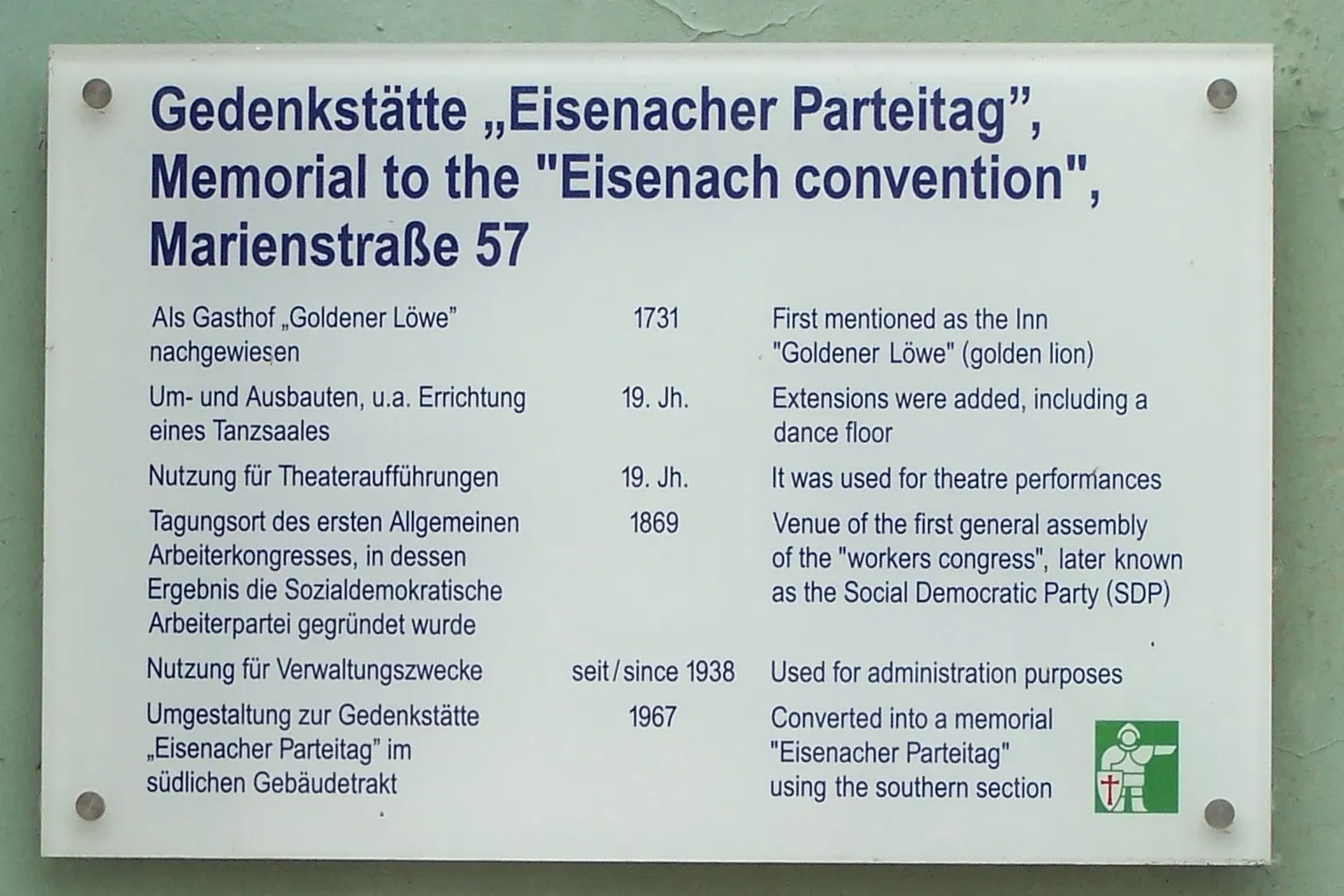 Gedenkstätte "Goldener Löwe"