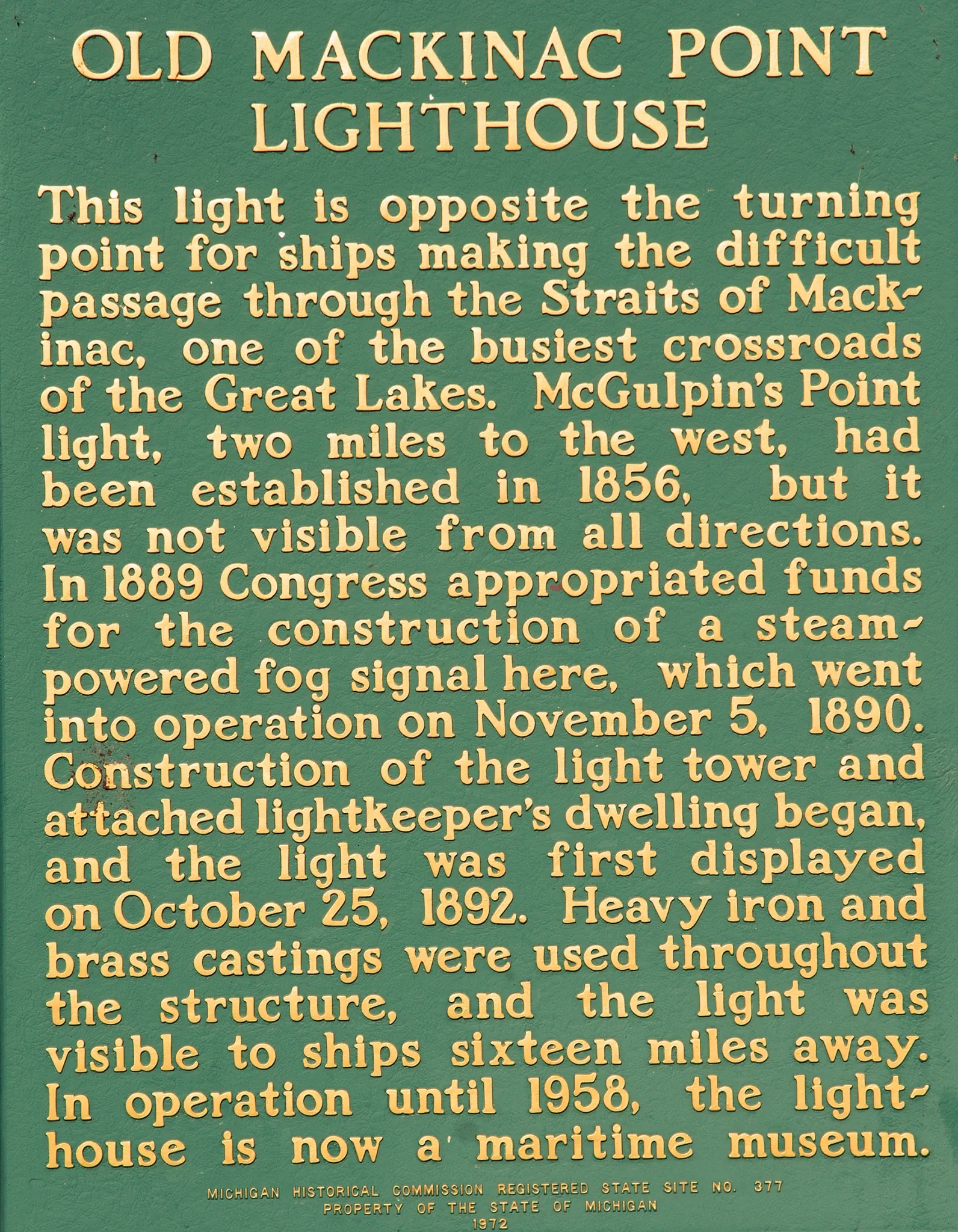 Old Mackinac Point Lighthouse