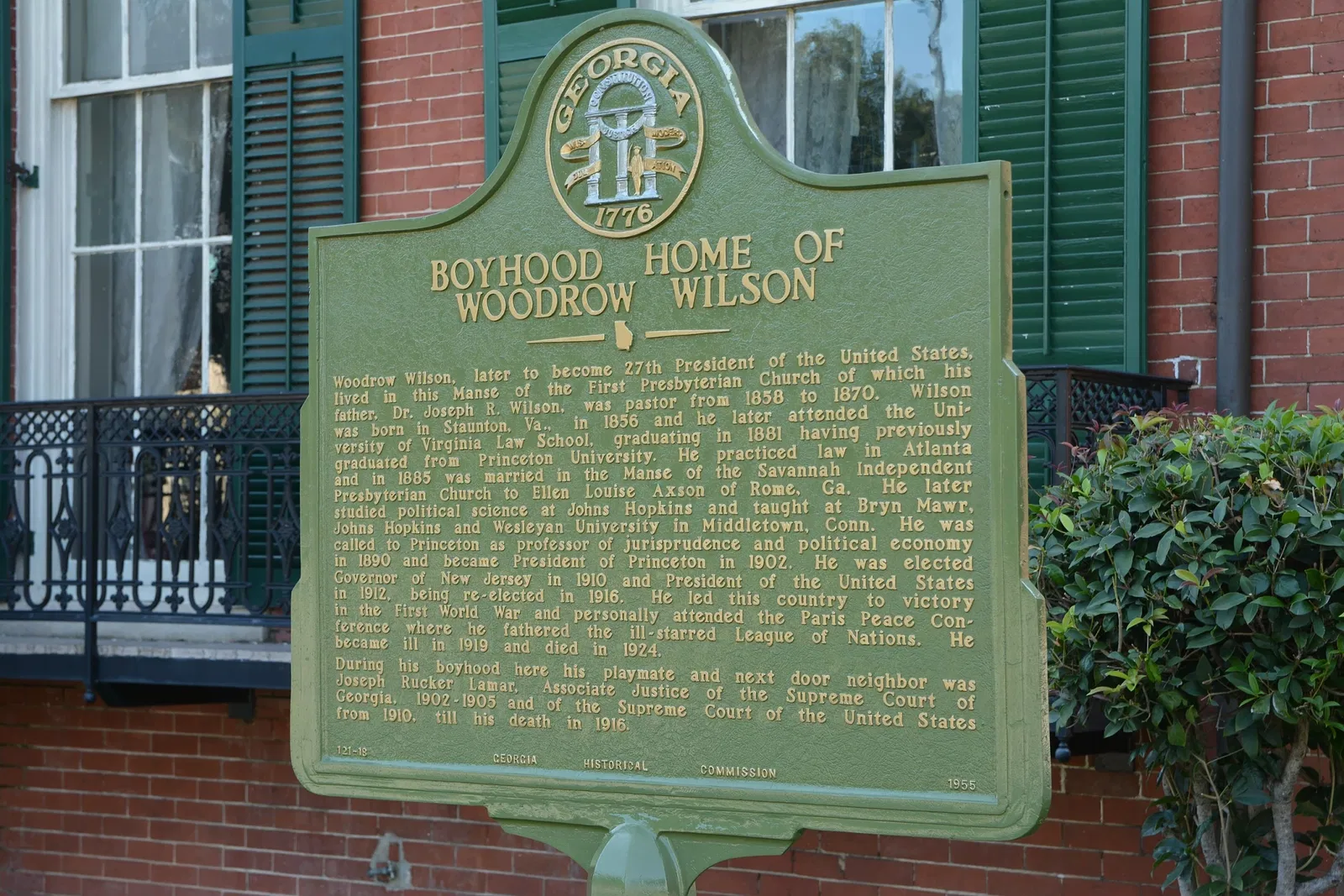 Boyhood Home of President Woodrow Wilson