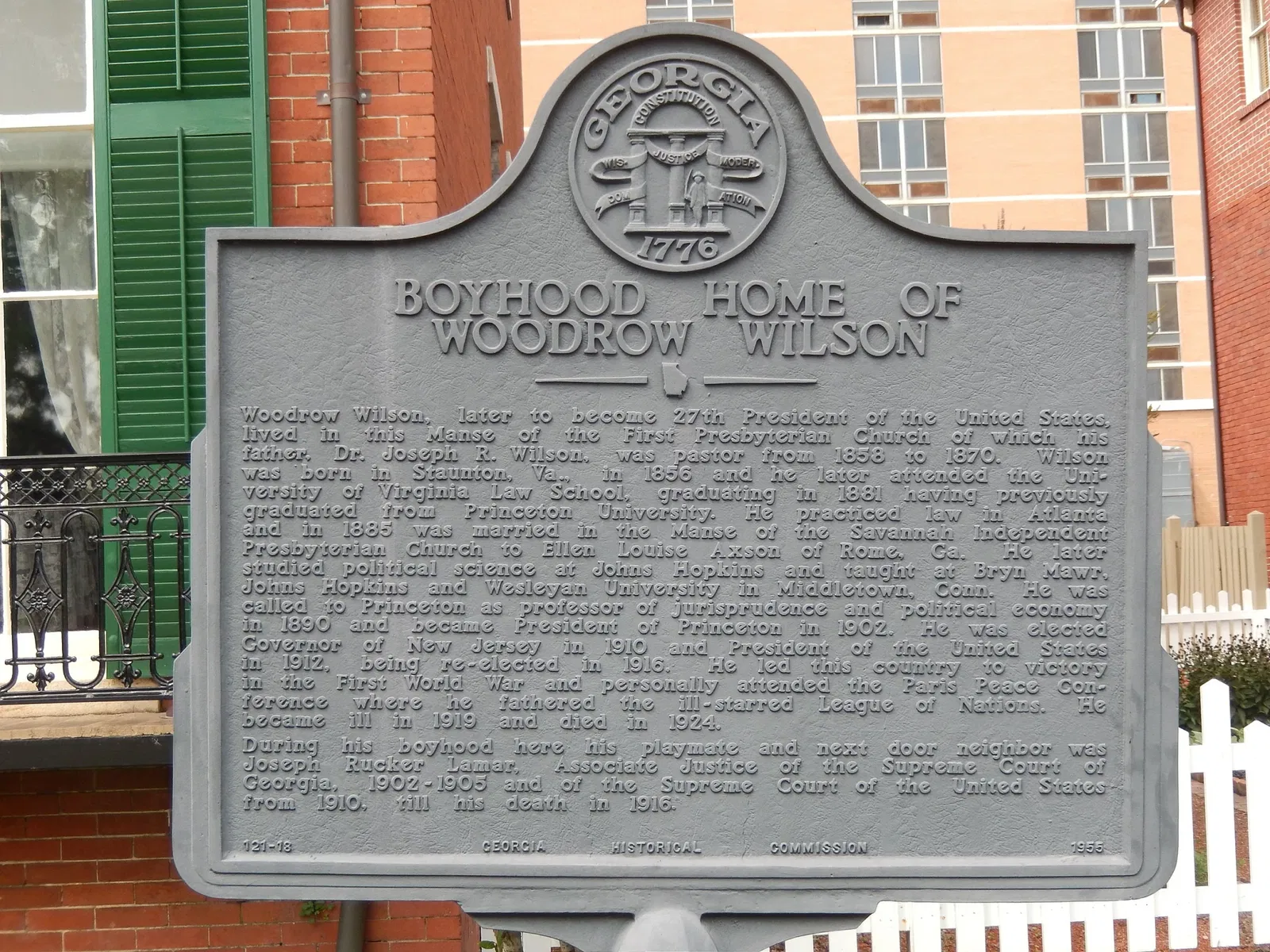 Boyhood Home of President Woodrow Wilson