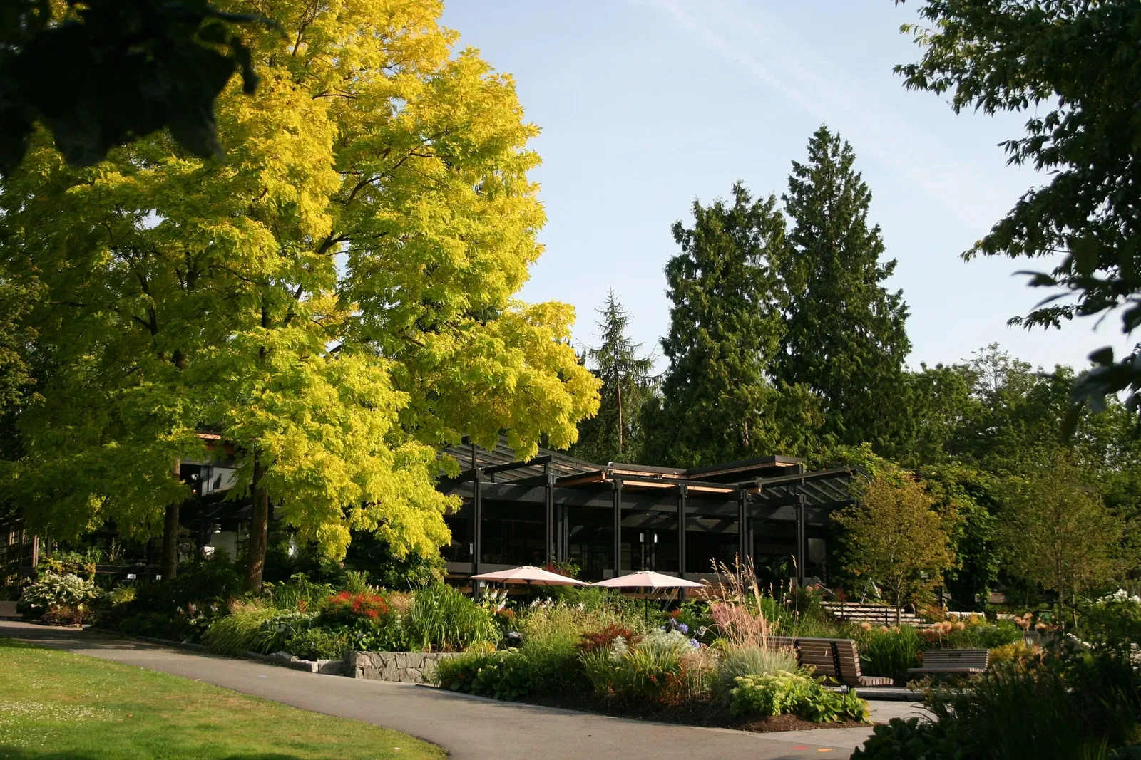 Beelden in de VanDusen Botanical Garden