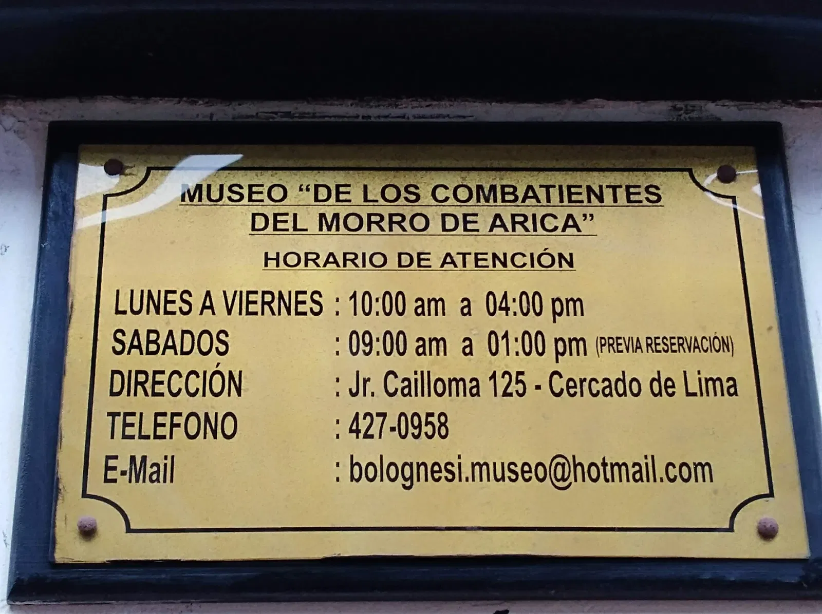 Museo de los Combatientes del Morro de Arica – Casa de Francisco Bolognesi