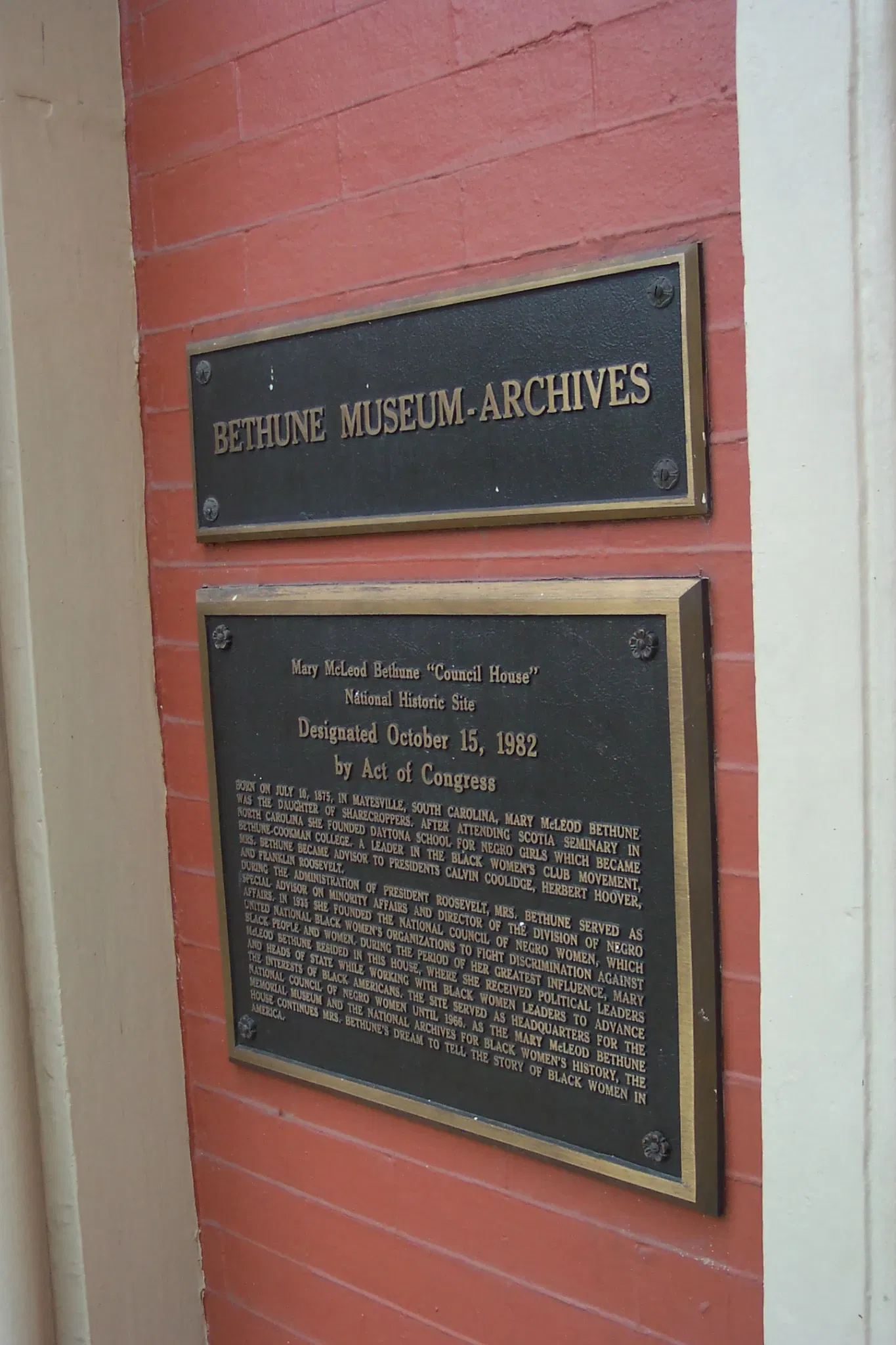 Mary Mcleod Bethune Council House