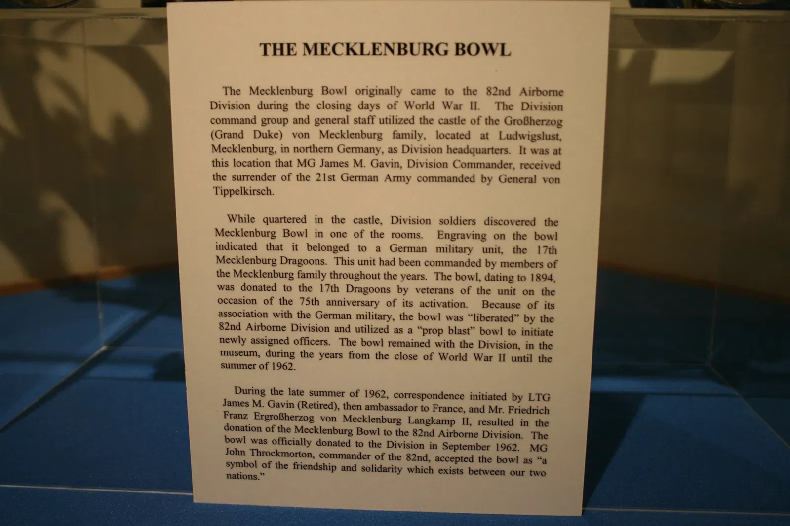 82nd Airborne Division War Memorial