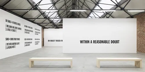 RED AND GREEN AND BLUE MORE OR LESS: Works and documents of Lawrence Weiner