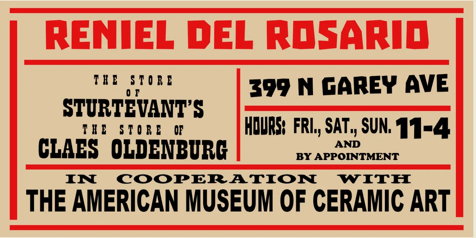 Reniel Del Rosario: The Store of Sturtevant’s The Store of Claes Oldenburg