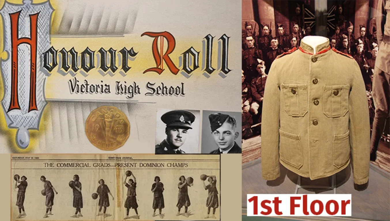 1st Floor: School Days, High School, WWI and WWII